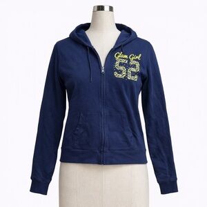 Y2K Zebra McBling Glam Girl Zip-Up Hoodie Jacket